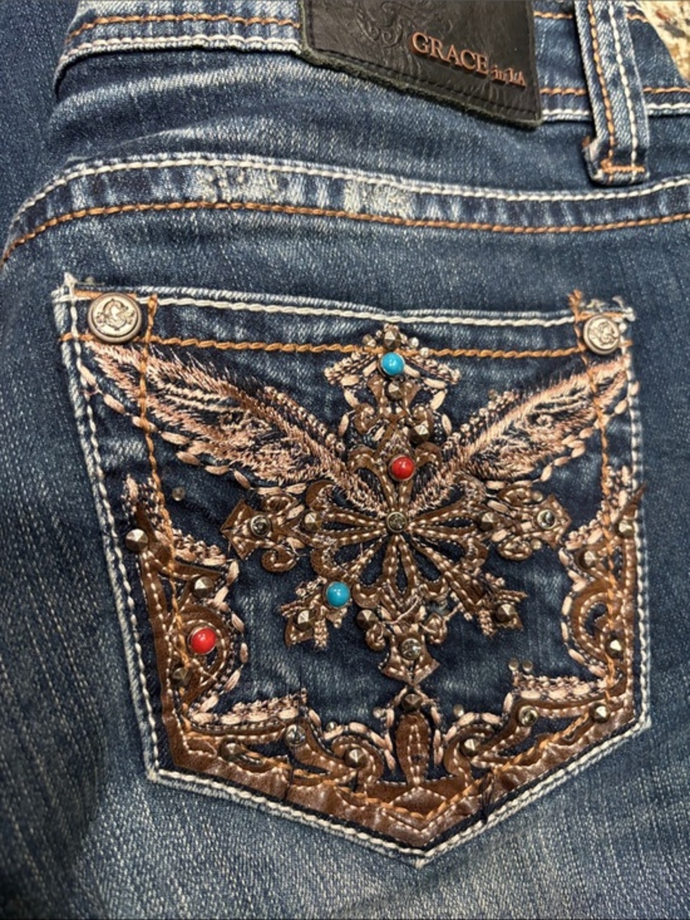 Grace in LA Women's Skinny Jeans in a size 29 featuring dark wash